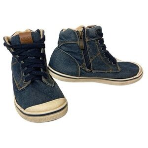 UGG Damian Blue Denim shoes Zip High Top Sneakers Youth 2